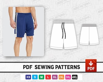 Soccer Football shorts Men Sewing PDf Pattern/templates,PDF Sewing Pattern,Digital pattern,men soccer short,Sizes XS to 3XL,Instant Download