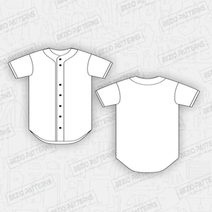Baseball Jersey Full Button Men Sewing Pdf Pattern,pdf Sewing Pattern ...