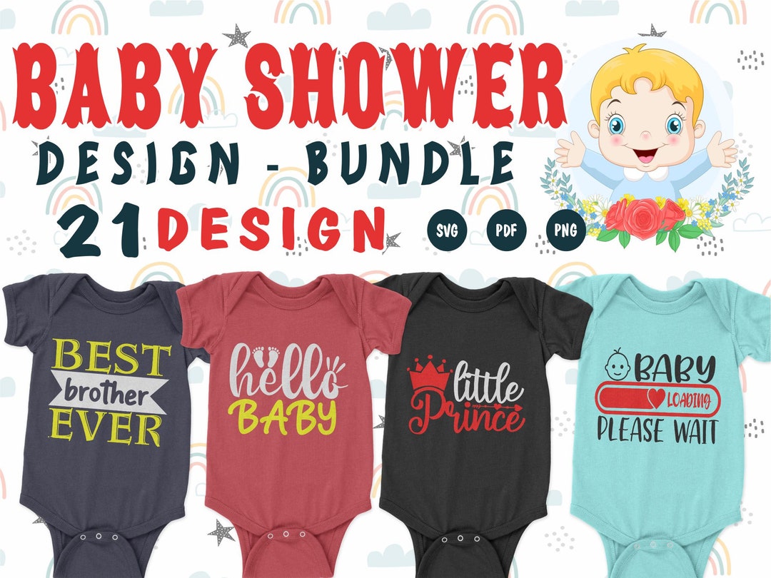 Baby Shower Bundle Design | 21 Design Bundle Sublimation Cricut, SVG ...