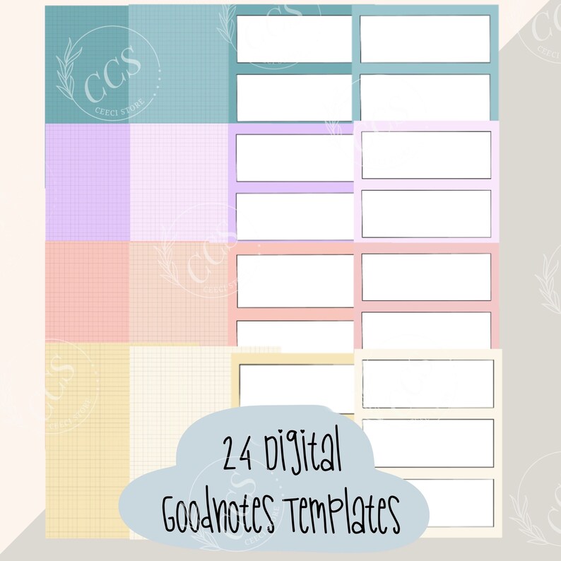 24 Digital Goodnotes Templates Goodnotes Templates Digital Etsy