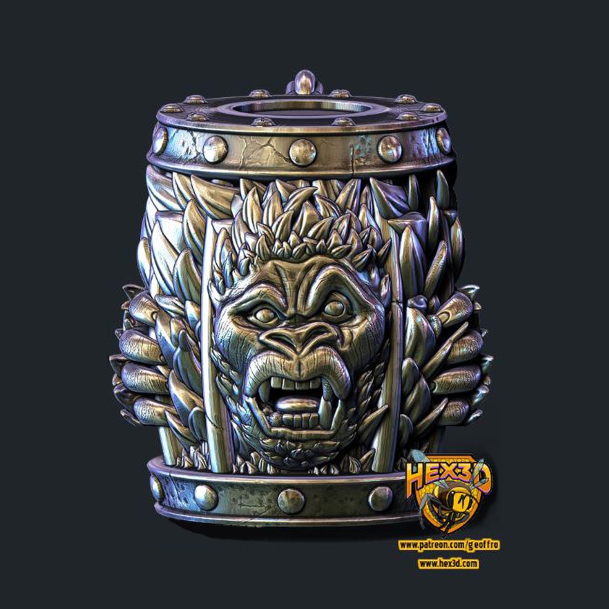King Kong inspiró Can Holder Mug Ornate Koozie Copa Dice Etsy