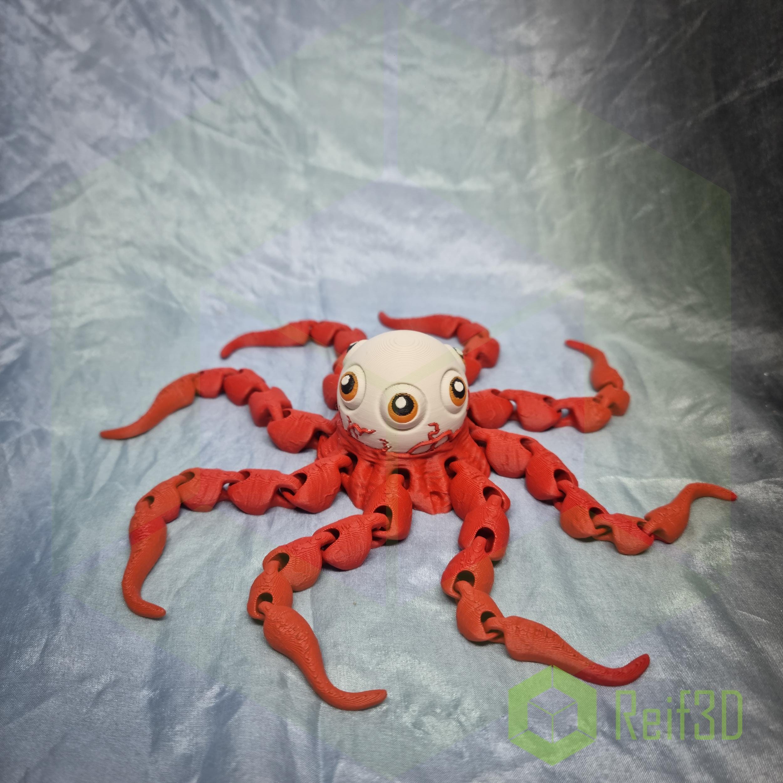 フレキシ T. オセルス テンタクル エイリアン フィギュア: 3D プリント