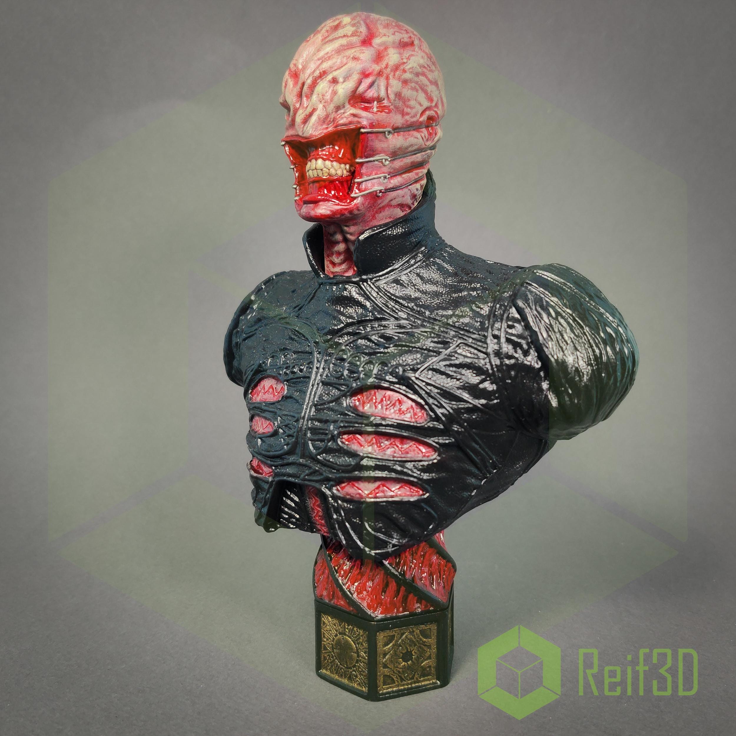 手描きヘルレイザーフィギュア胸像セット：ホラーコレクタブルズ