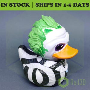 Beetlejuice Duck - Hand-painted Duck - Handmade and Hand-painted gift