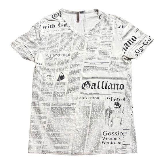 The Galliano Gazette Newspaper Tee - image 1