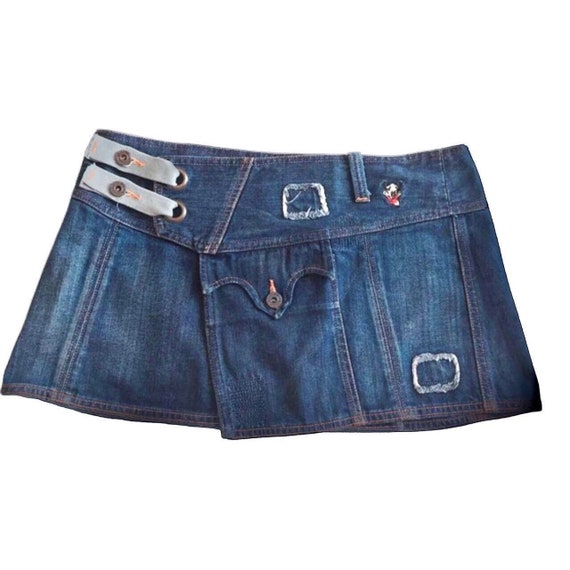 The DIESEL Wrap Around Denim Skirt - Etsy