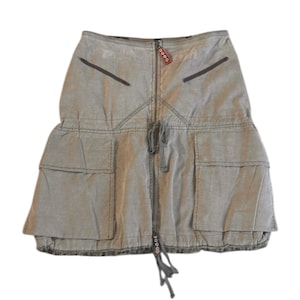 Jupe Marron Déstructurée Girbaud Taille 36 - Style Bohème Mi-longue (occasion Excellent état)