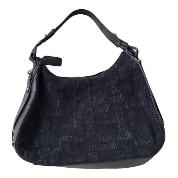 The Cavalli Large Velour Shoulder Bag