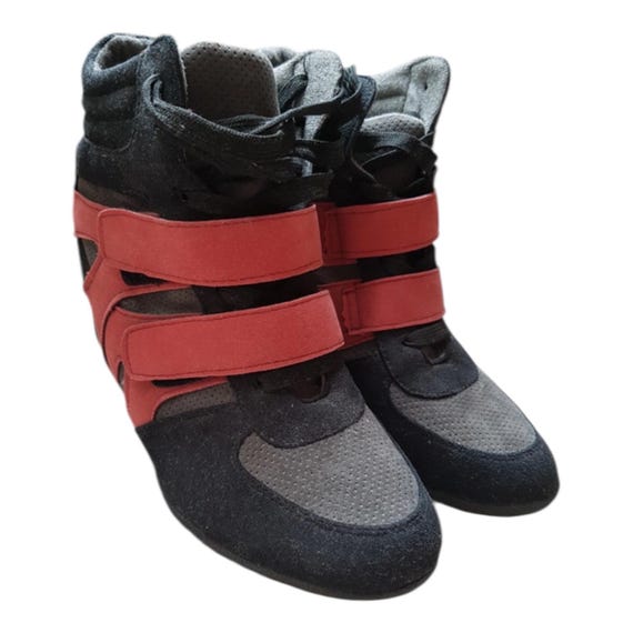The Double Scratch Wedge Heel Sneakers
