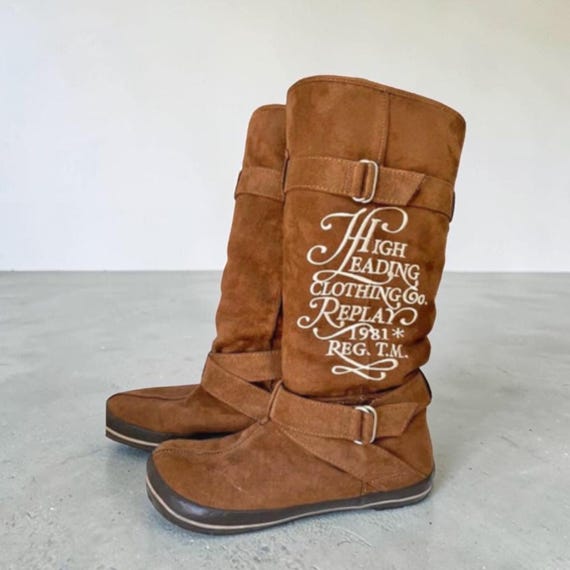 The Replay High Knee Inner Fur Flat Boots