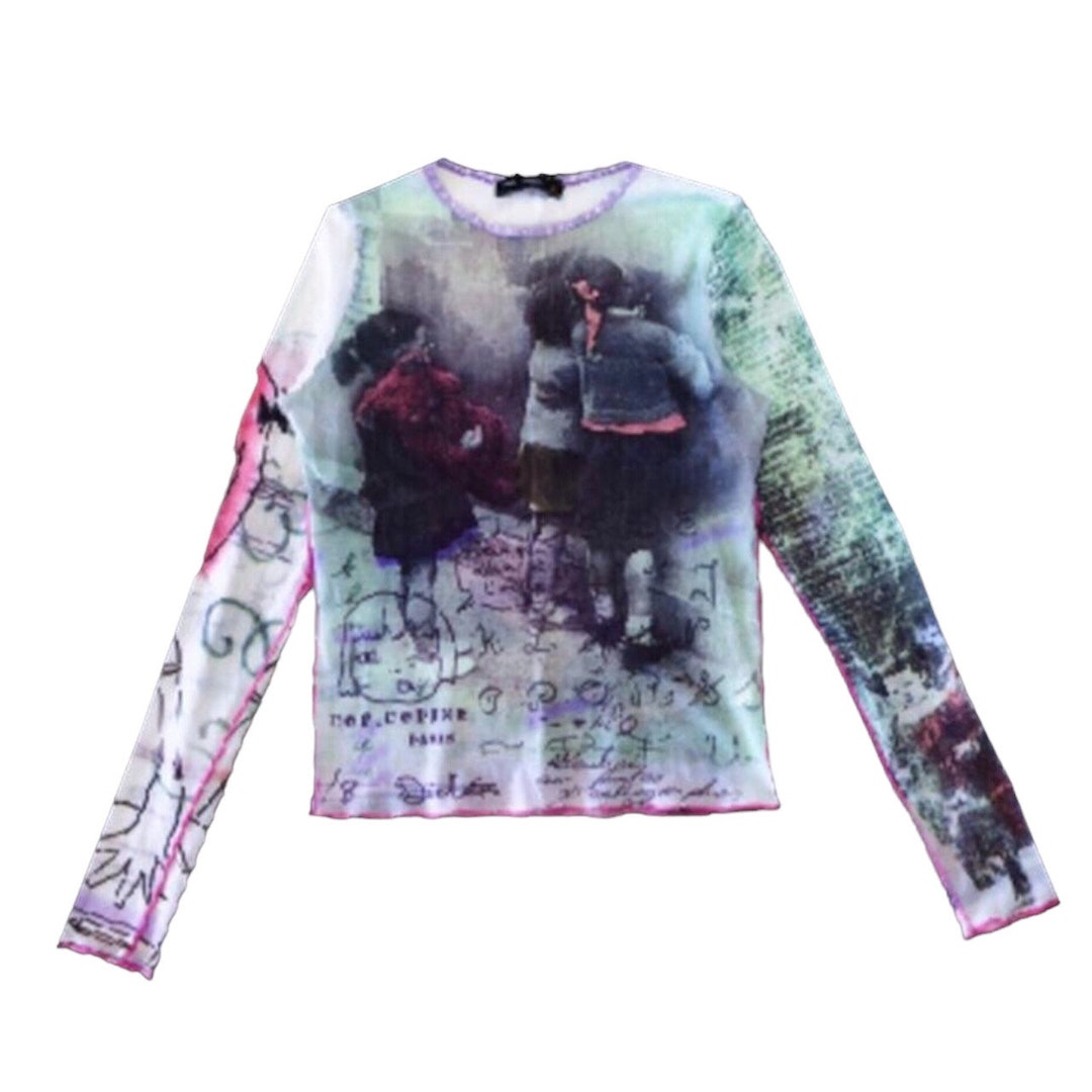The Cop Copine Kids Drawing Mesh Top - Etsy