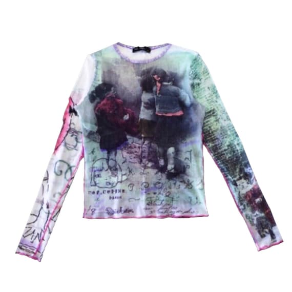 The Cop Copine Kids Drawing Mesh Top - Etsy