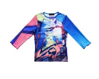 Polisen Copine Mesh Top Graffiti