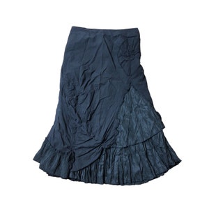 The Frilly Plissé Goth Core Maxi Skirt