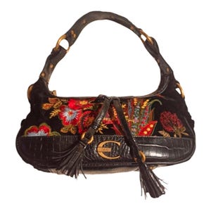 Die Cavalli bestickte Rüschen große Tasche