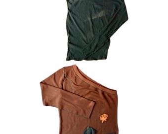 The Cop Copine Doubled Shoulder Cut Out Top