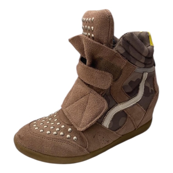 The Studded Wedge Heel Sneakers