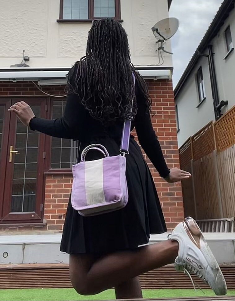 Pink Cross Body Bagmini Tote Bag Zippered Tote Bag With Slip Etsy