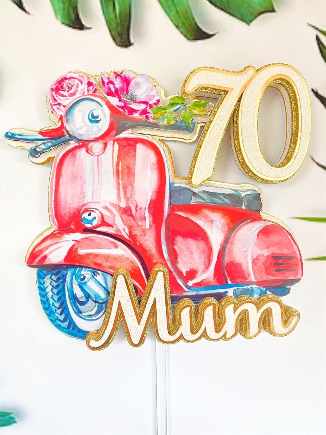 3D Vespa Scooter Cake Topper Motorbike Cake Topper Etsy UK