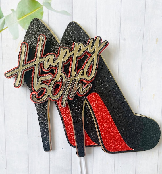 Fashion High Heel Shoe Cake Topper- Personalised Cake Topper  display picture 1