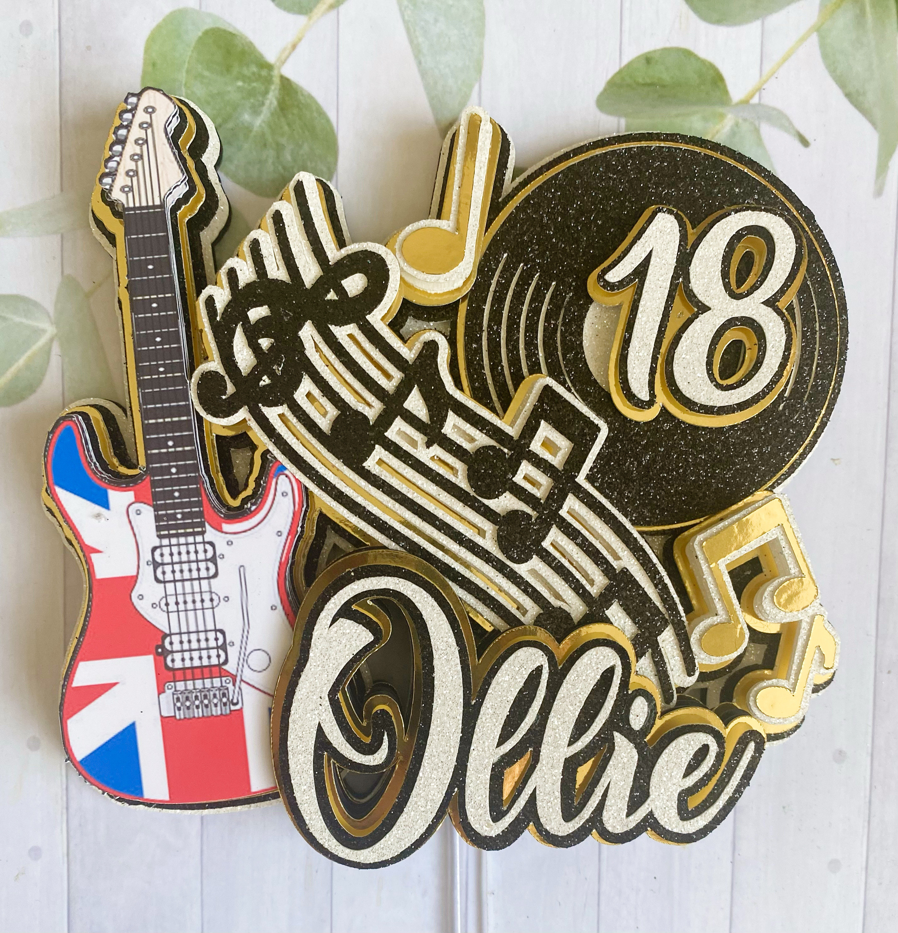 Inflatable Guitar Union Jack Fancy Dress Prop Blow Up British Rock