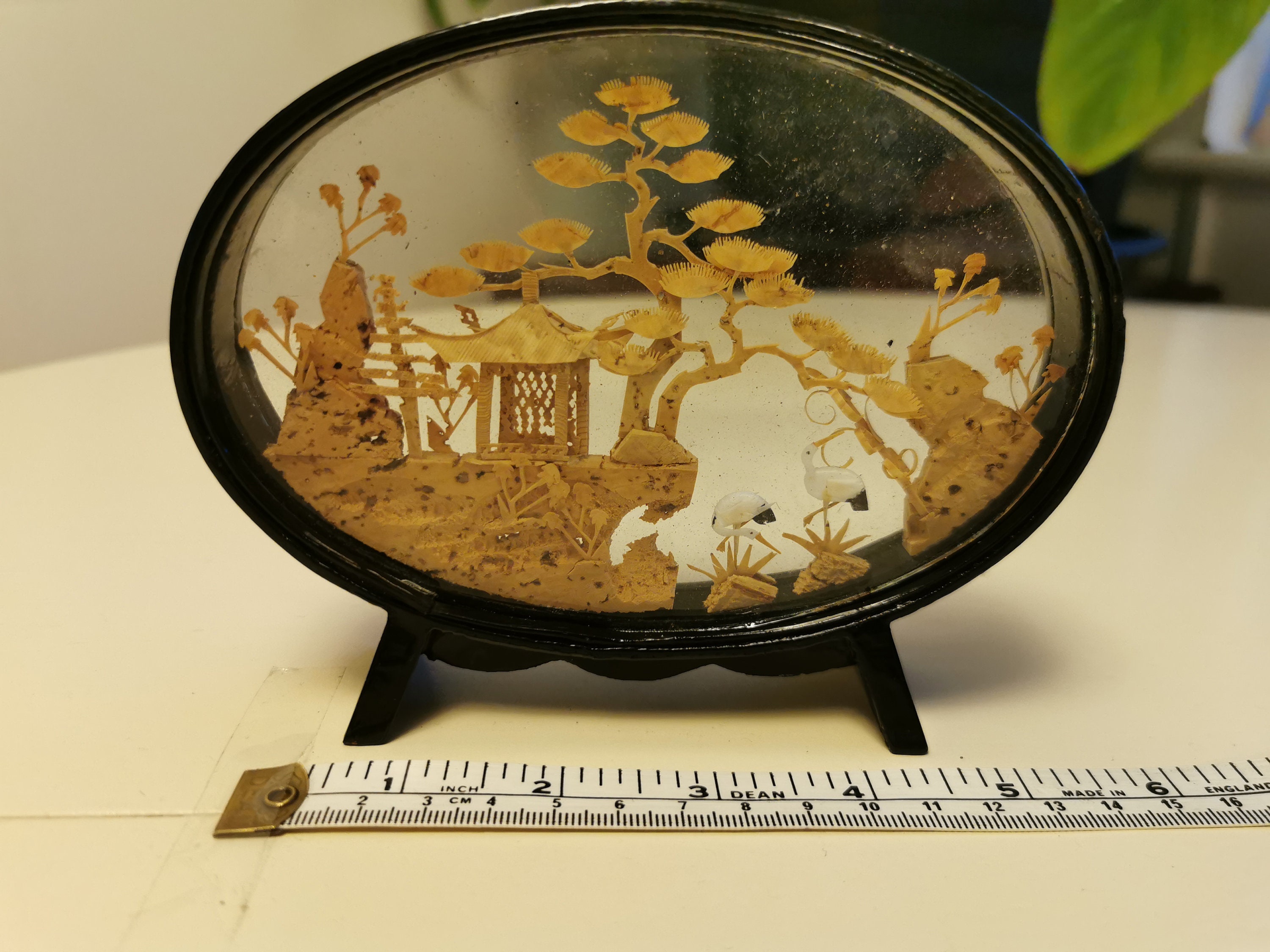 Chinese Cork Carving Diorama Chinese cork art Cranes Etsy