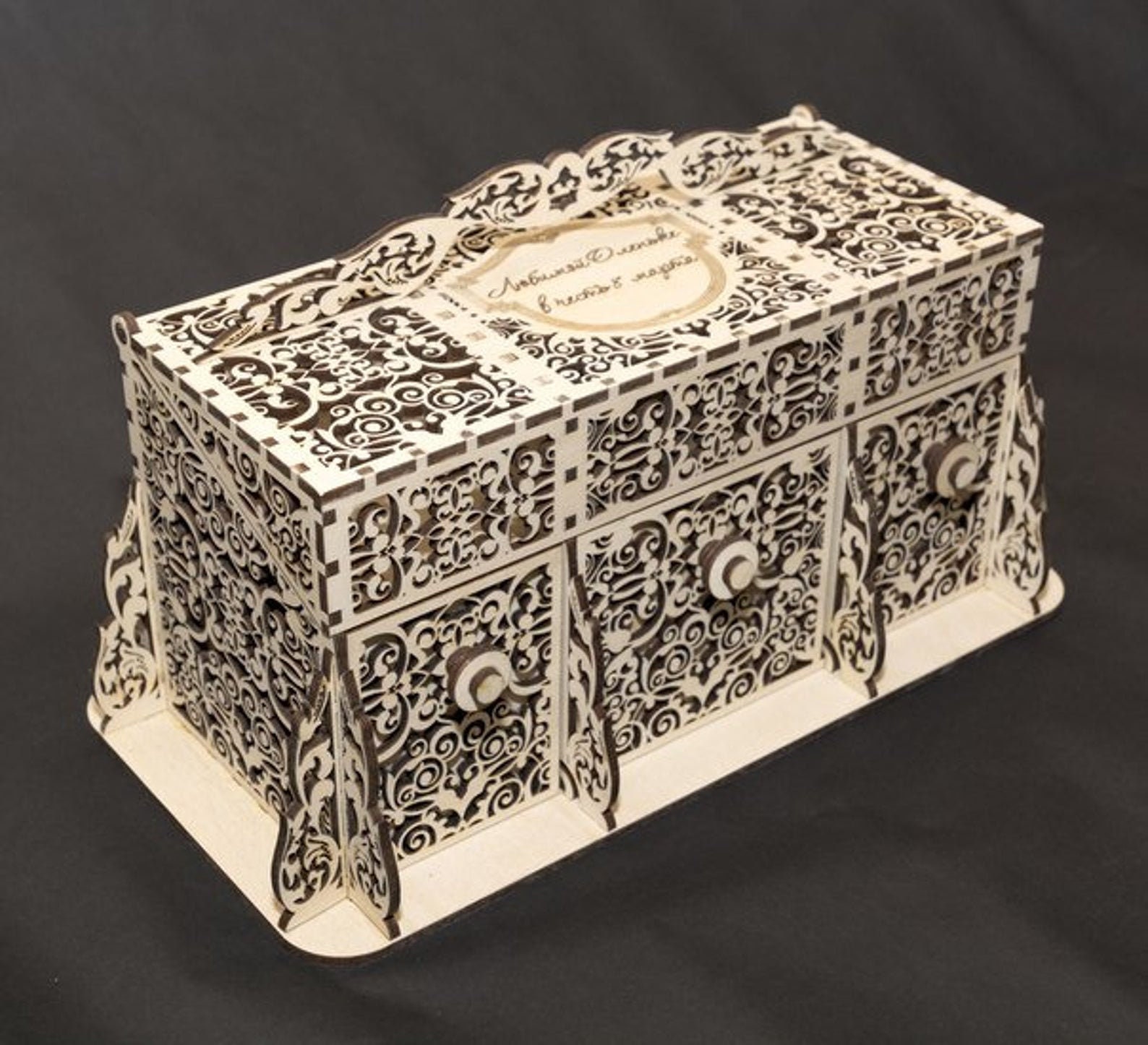 Carved jewelry box.Laser cut files SVG DXF CDR vector plans Etsy