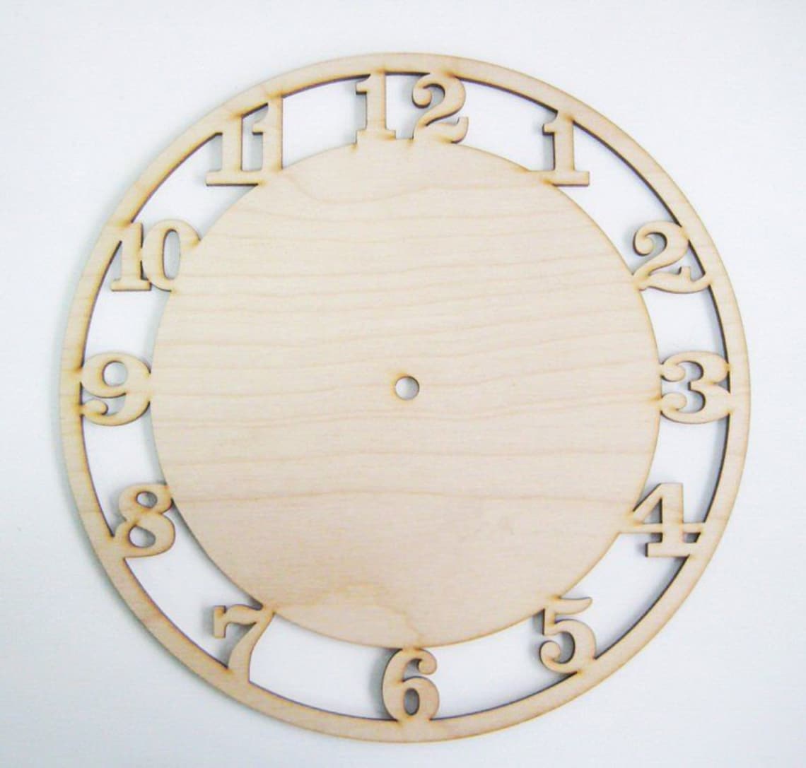 Wood clock.Laser cut files SVG DXF CDR vector plans files Etsy