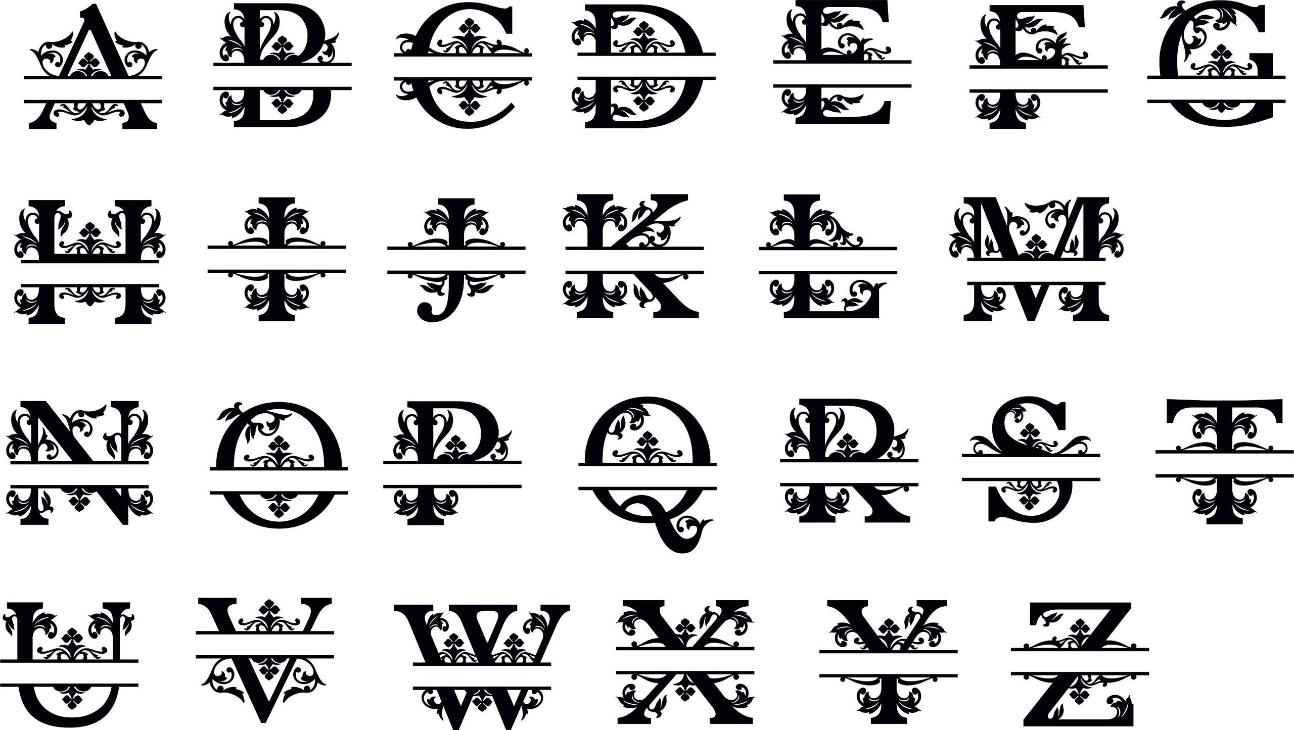 Buchstabe für den Namen. Alphabet und Zahlen. Laser Etsy