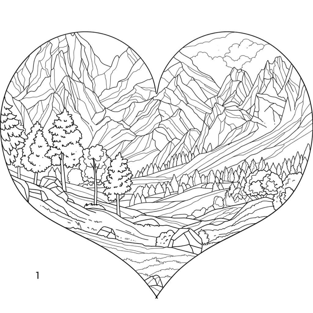 Coloring Page Mandala Nature Coloring Page for Adults Coloring Page for ...