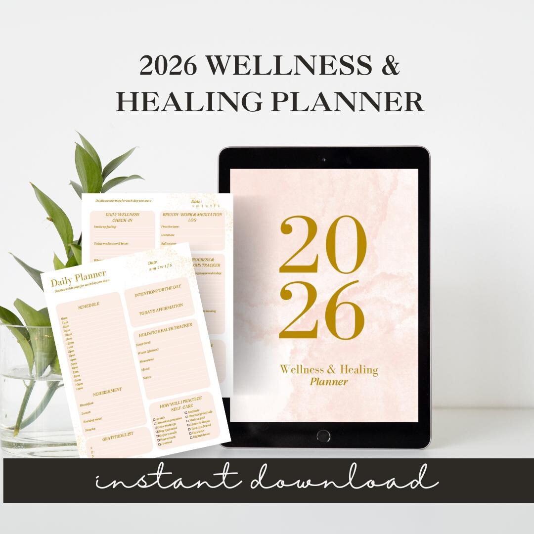2026 Wellness & Healing Planner | Digital PDF | Hyperlinked for ...
