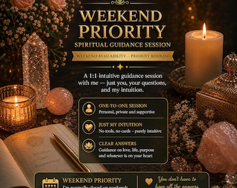 Weekend Priority Spiritual Counselling Guidance, One to One Session via Message, Same Day