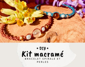 kit bracelet débutant en micro-macramé - Tuto DIY et bricolage - kit et vidéo tutoriel pour fabrication de bijoux avec perles