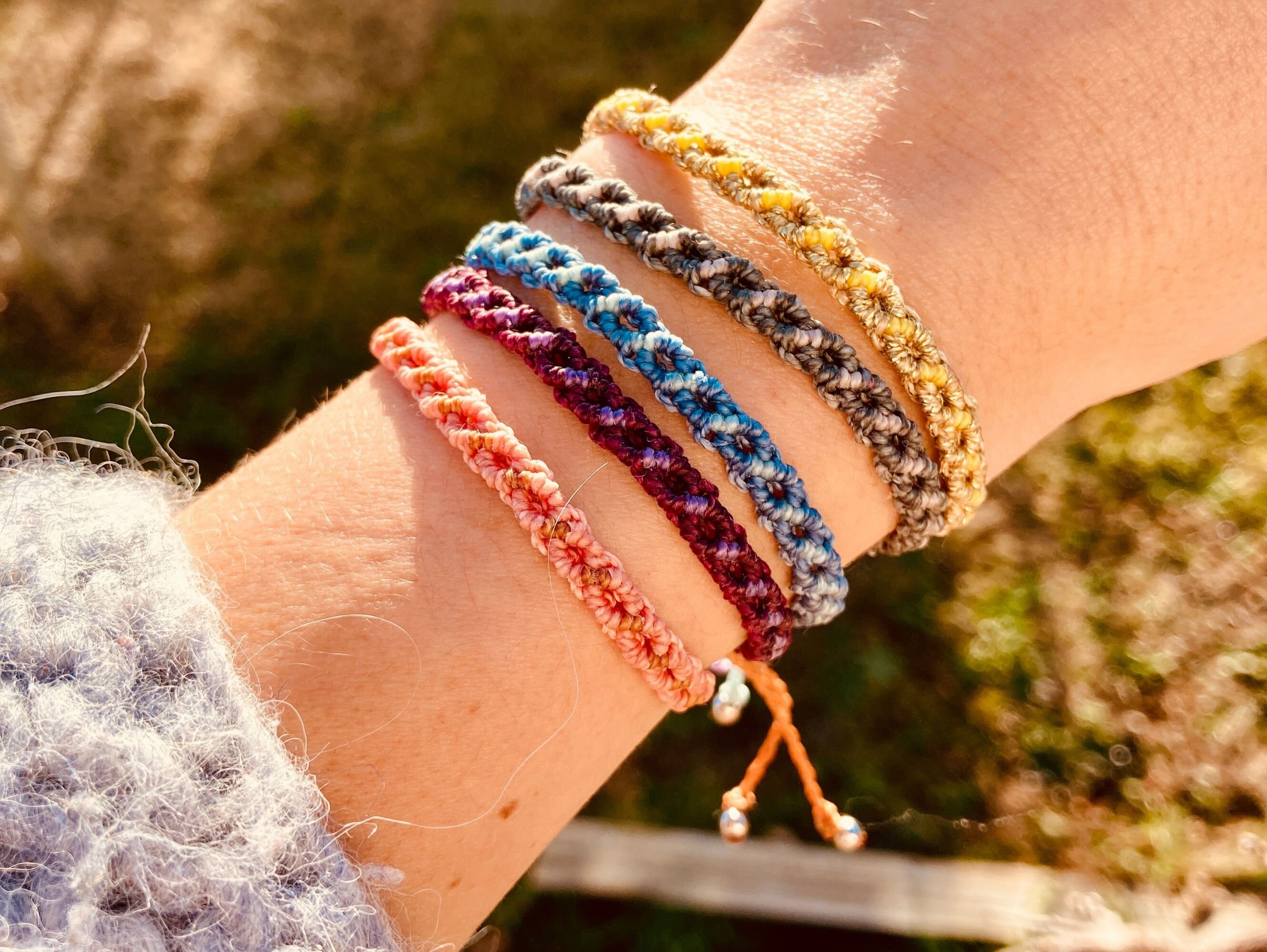DIY Micro Macrame Kit, Simple Bracelet for Beginners, Tutorial ...