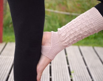 Yoga sock patch, hand-knitted from 100% fine organic wool