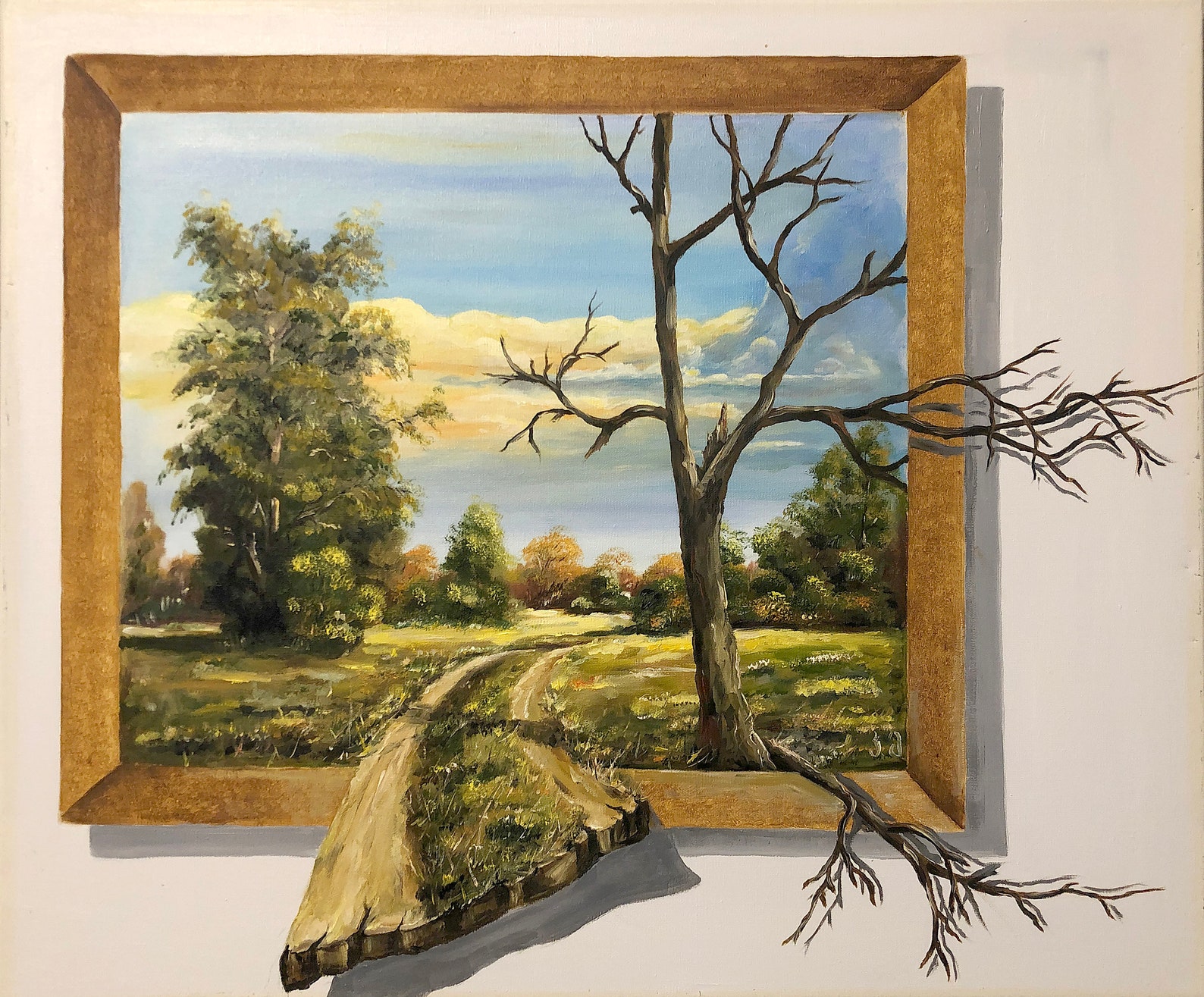 Oil Painting 3D Landscape on canvas Brings color to your Etsy
