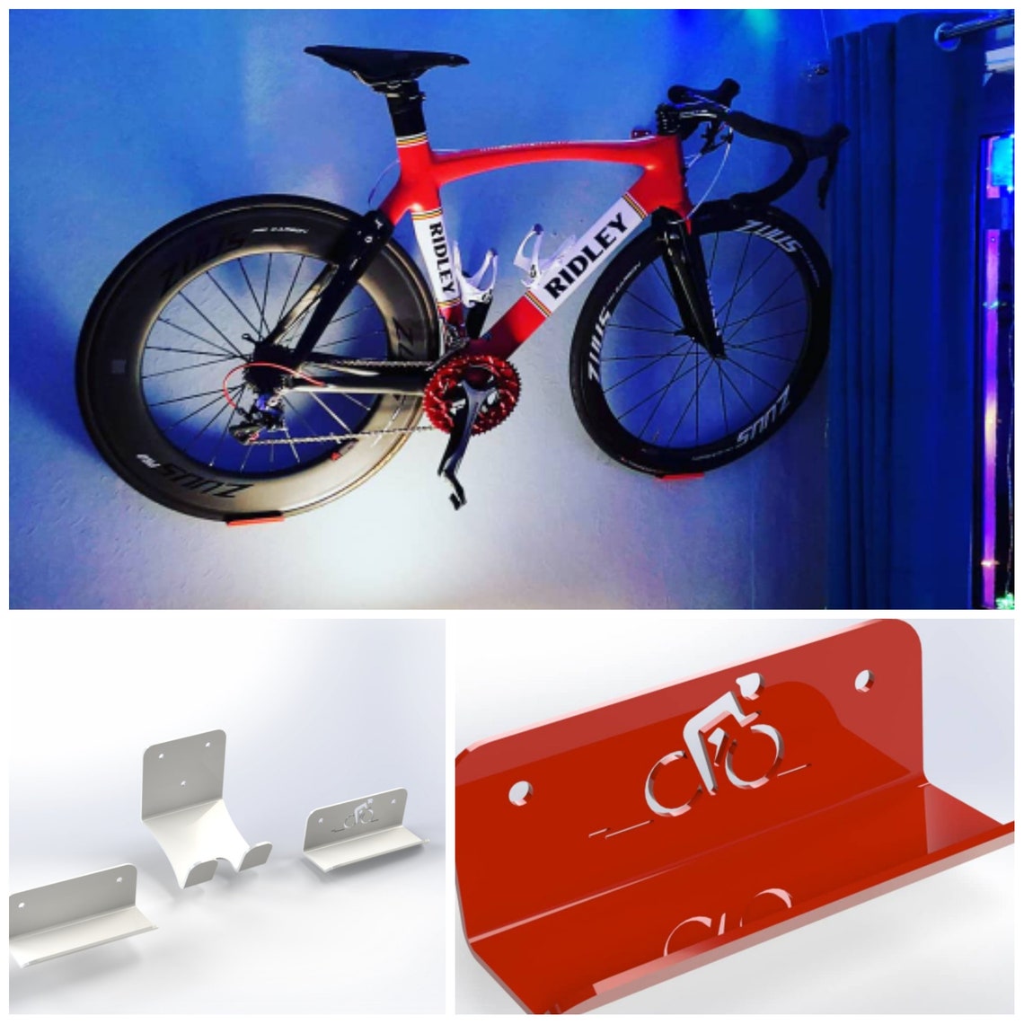 BIKE HANGER WALL Mount Pedal Wheel Holder Bracket Display Etsy
