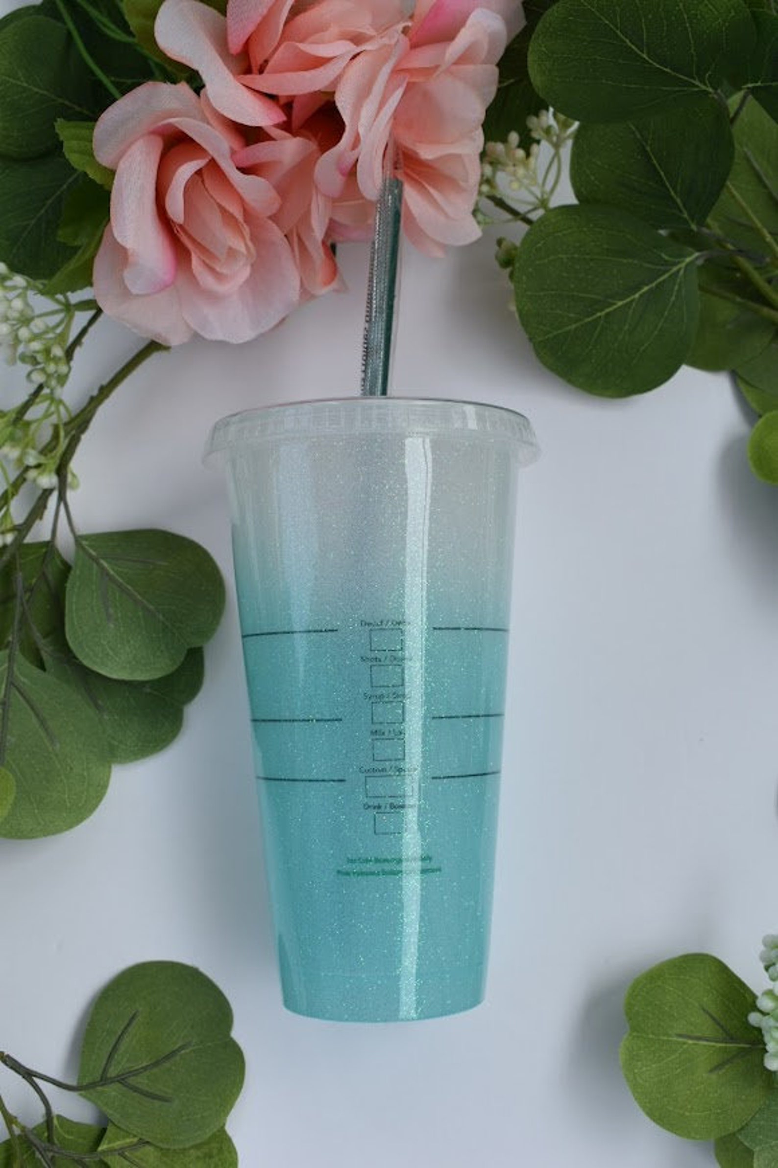 BluetoWhite Ombre Starbucks Cold Cup Venti Ombre Tumbler Etsy