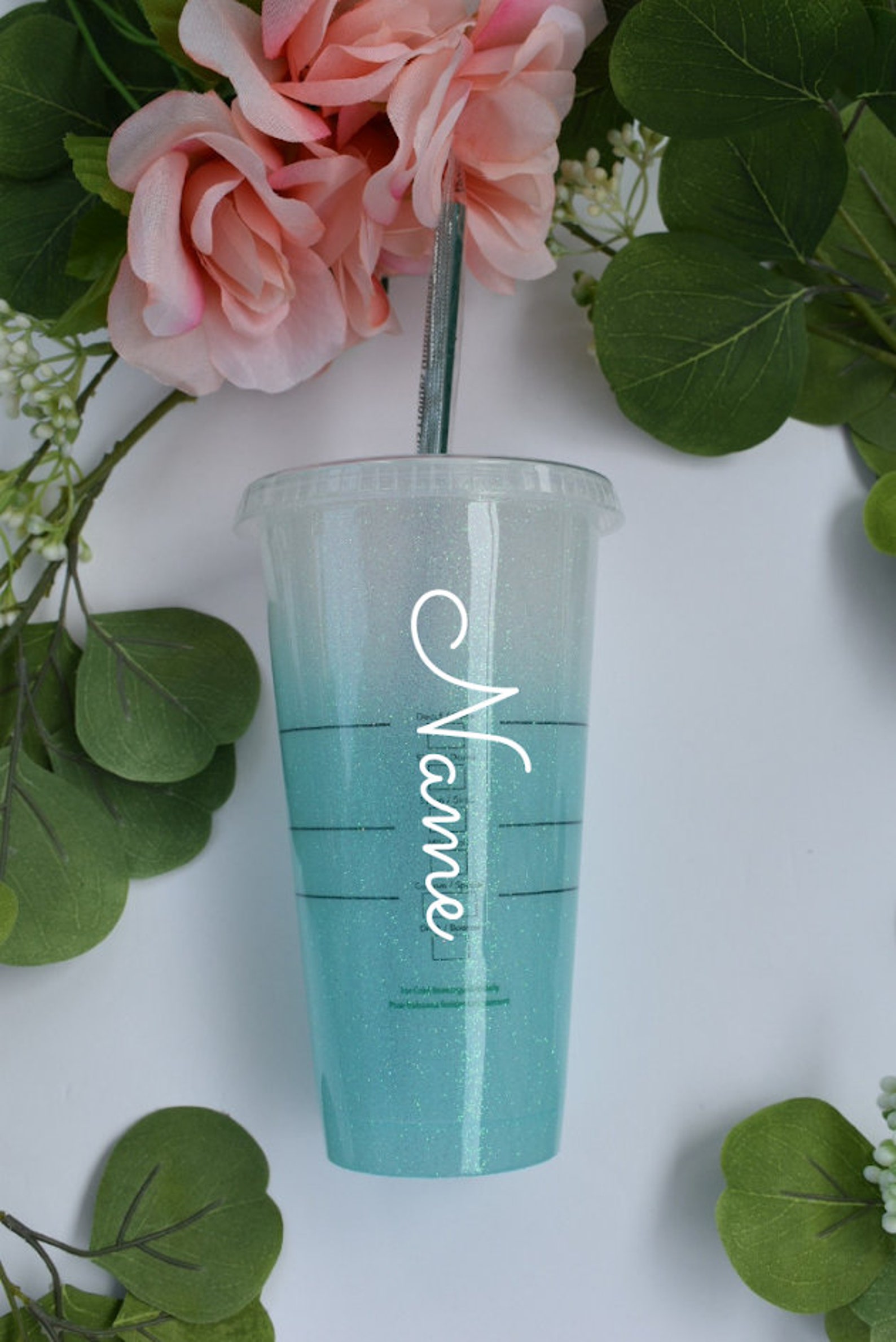 BluetoWhite Ombre Starbucks Cold Cup Venti Ombre Tumbler Etsy