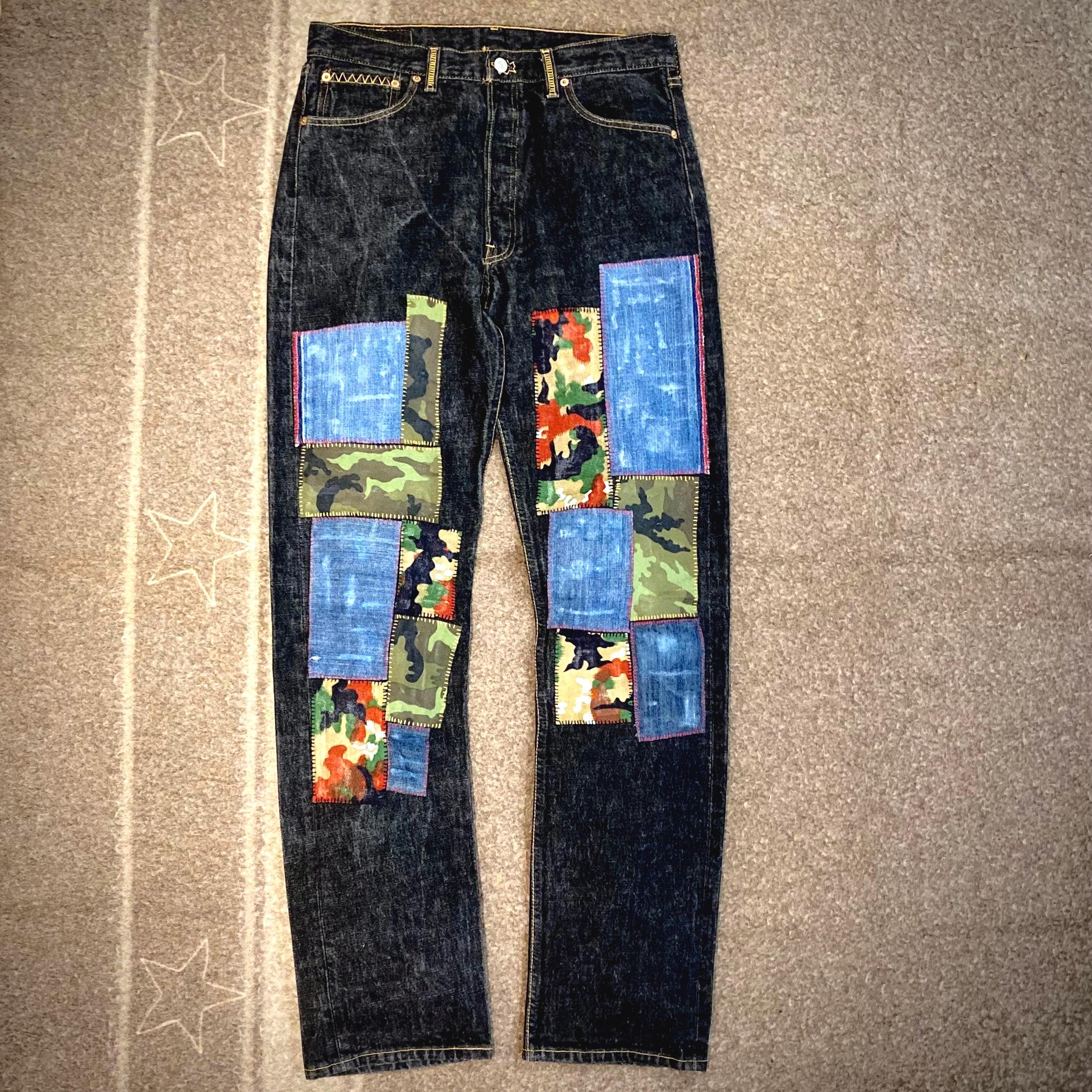 Levi's 501 コカ・コーラ ペイント リメイクデニム W34 L36