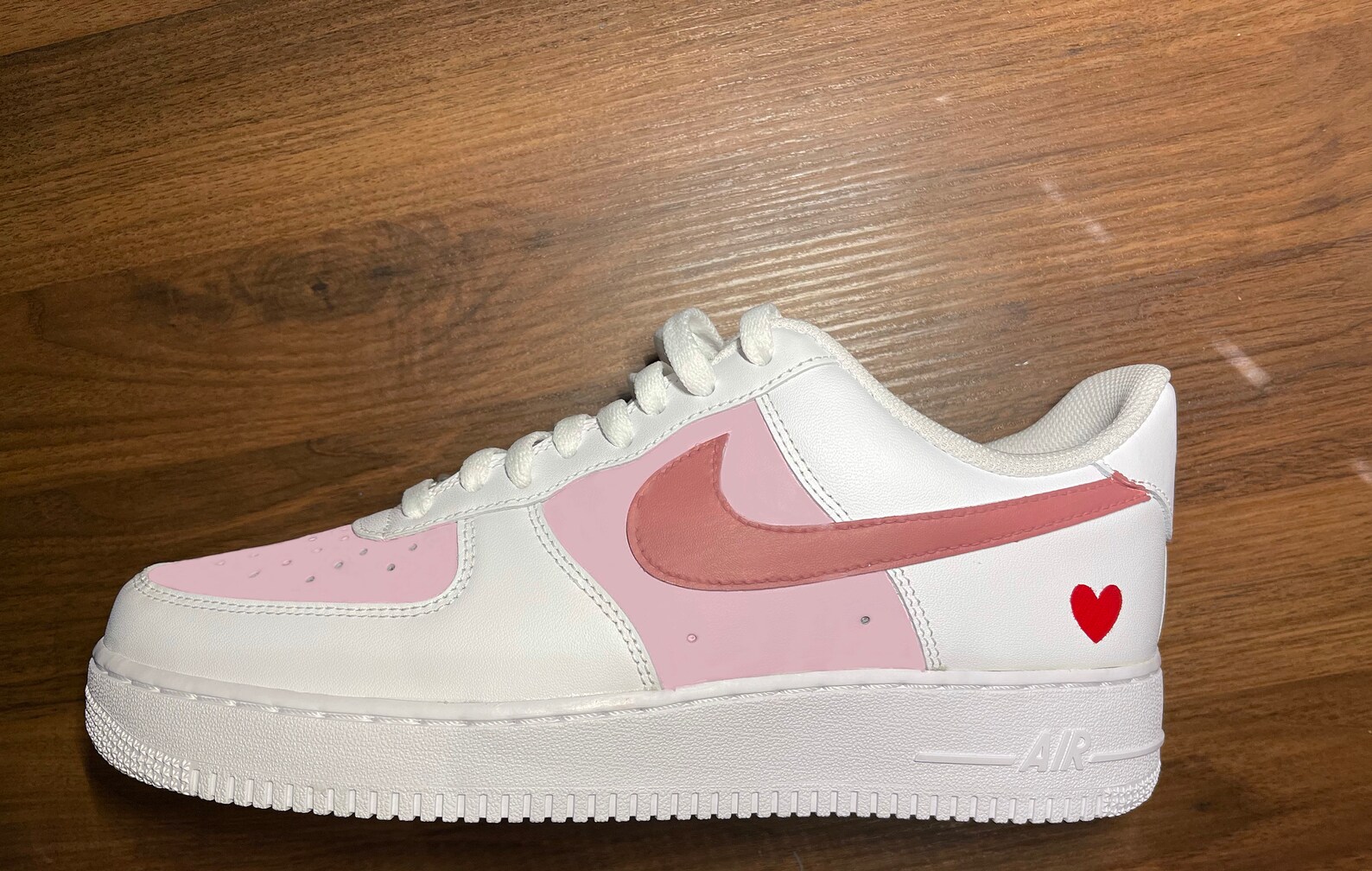 Pink Airforce 1 Nike Airforce 1Valentines Airforce 1 Heart | Etsy