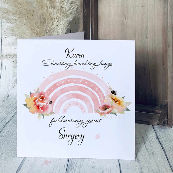 Personalised Get Well Soon Card Surgery Card Thinking of You Etsy