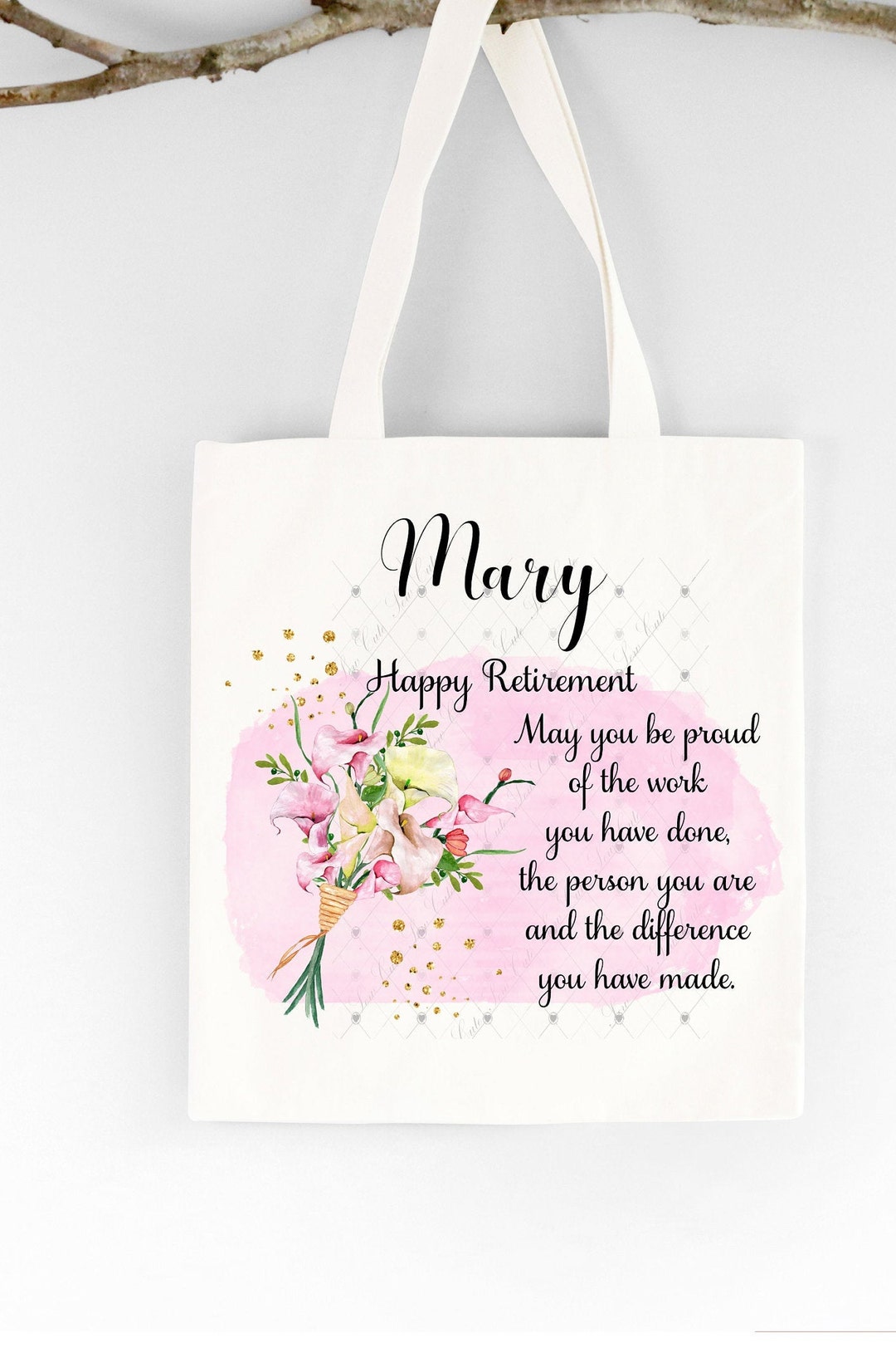 Retirement Tote Bag Retirement Gift Bag Personalised Etsy UK