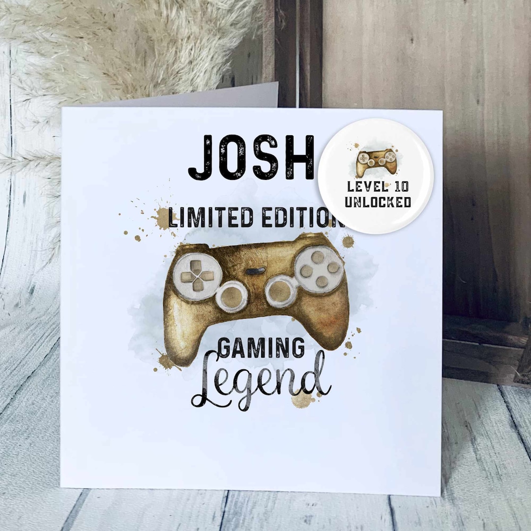 Personalised Gamer Birthday Card Birthday Card for a Gamer Gaming