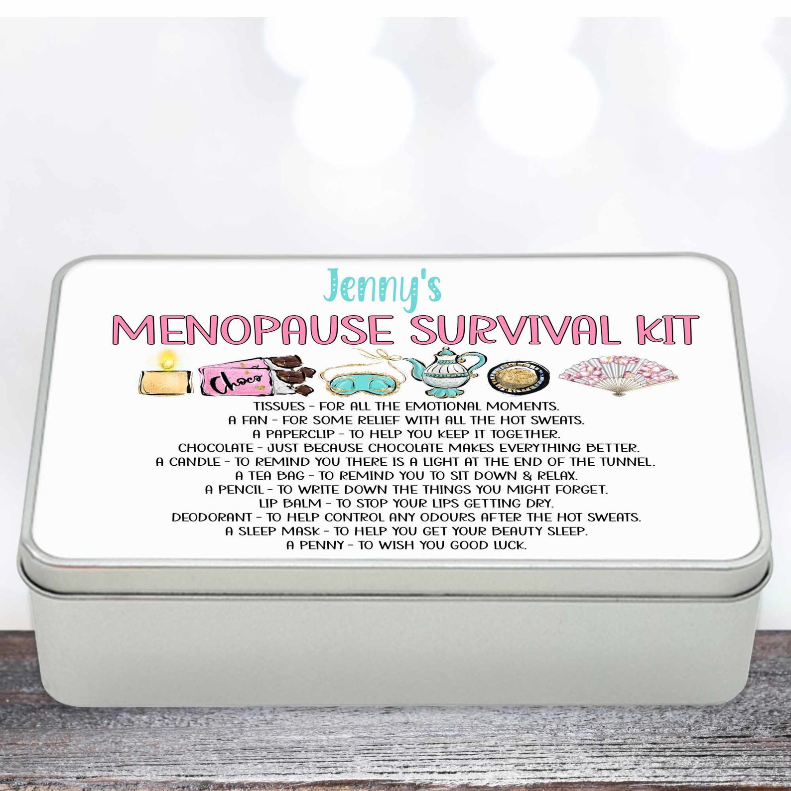Personalised Menopause Survival Kit Menopausal Gift Etsy UK