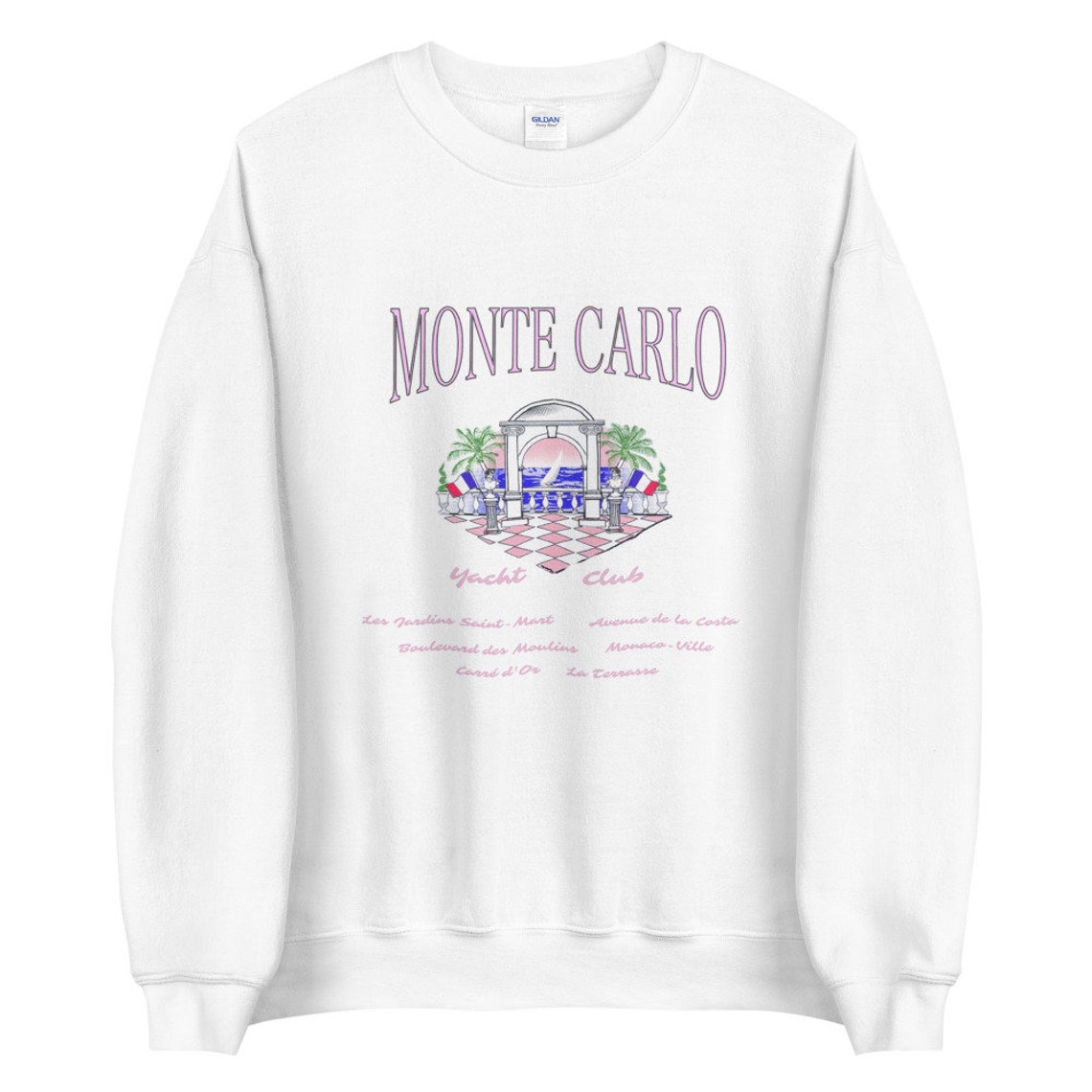 Monte Carlo Unisex Sweatshirt Vintage Inspired Crewneck Etsy