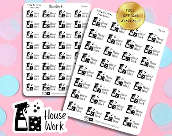 Housework planner stickers/ functional planner stickers /  foiled planner stickers / cute planner stickers (004)