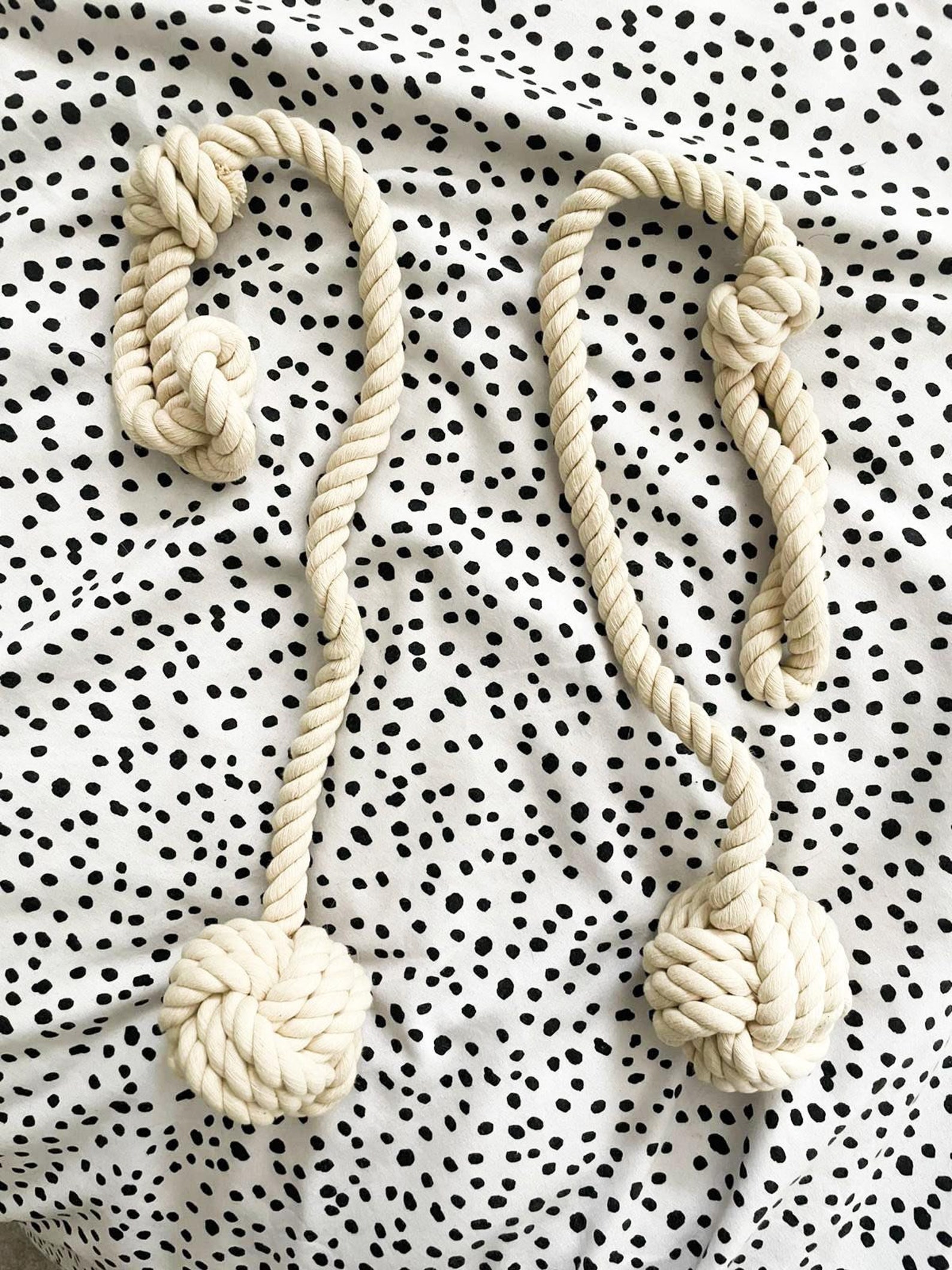 2 piece rope ball curtain tie back natural cotton rope ball Etsy