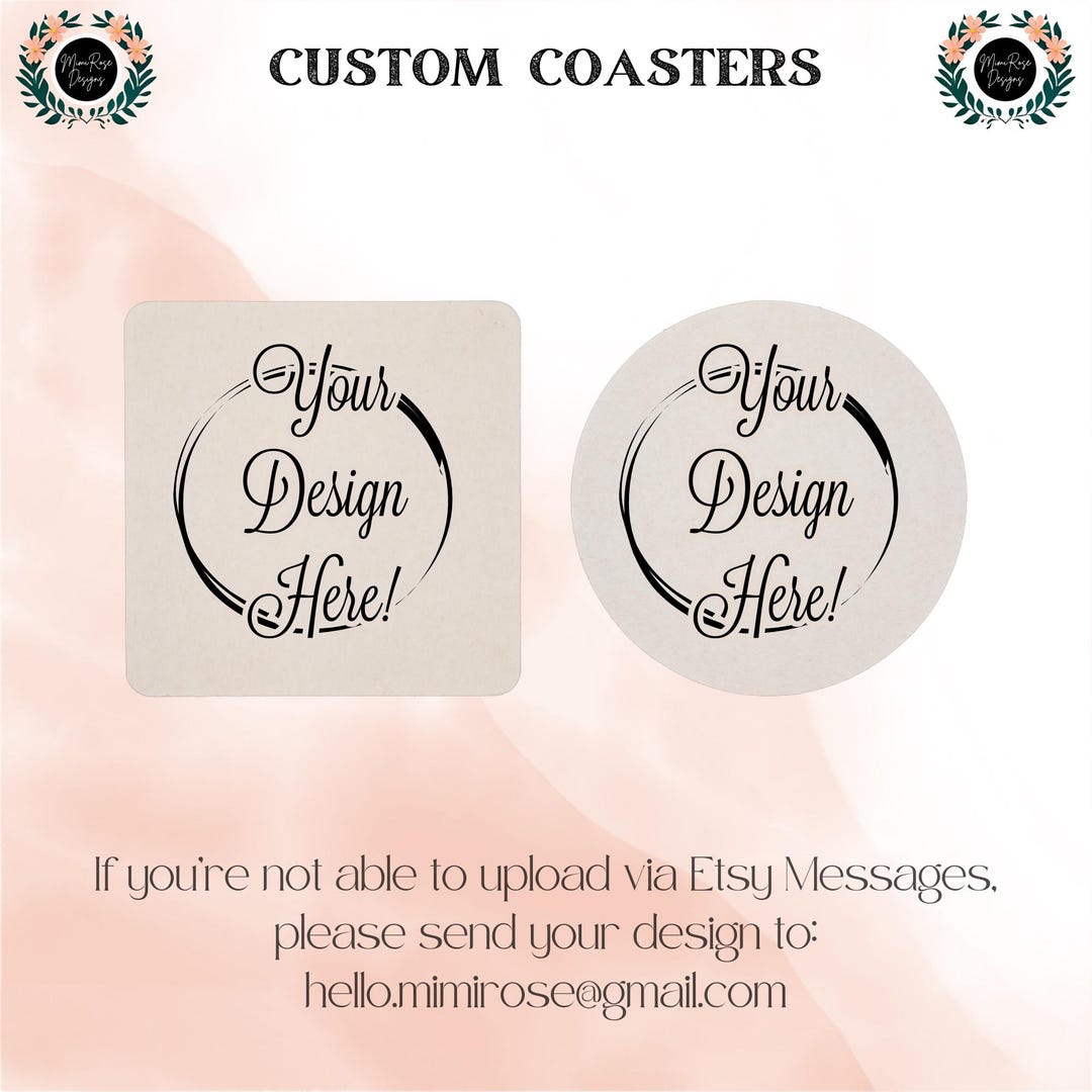 Personalized Coasters: Custom Design - Etsy