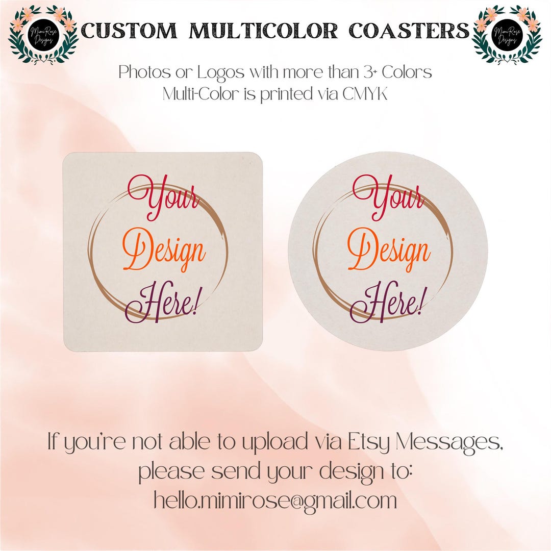 Frame Multiple Coasters Custom Multi-color Coasters - Etsy